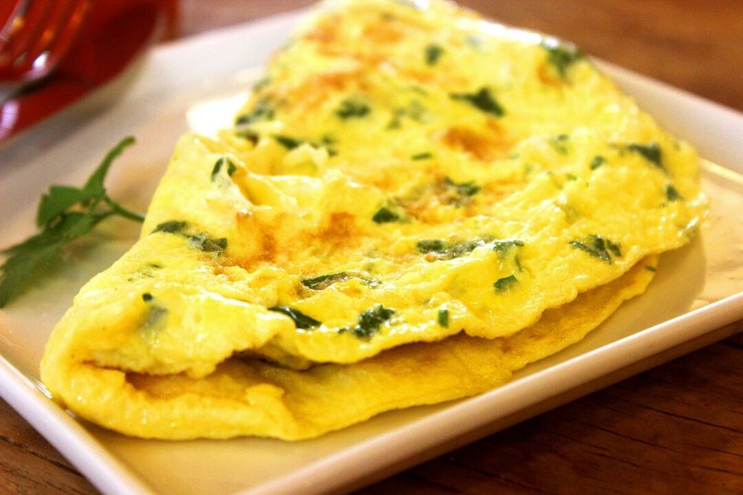 Omelette is a dietary egg dish that is allowed for pancreatitis patients